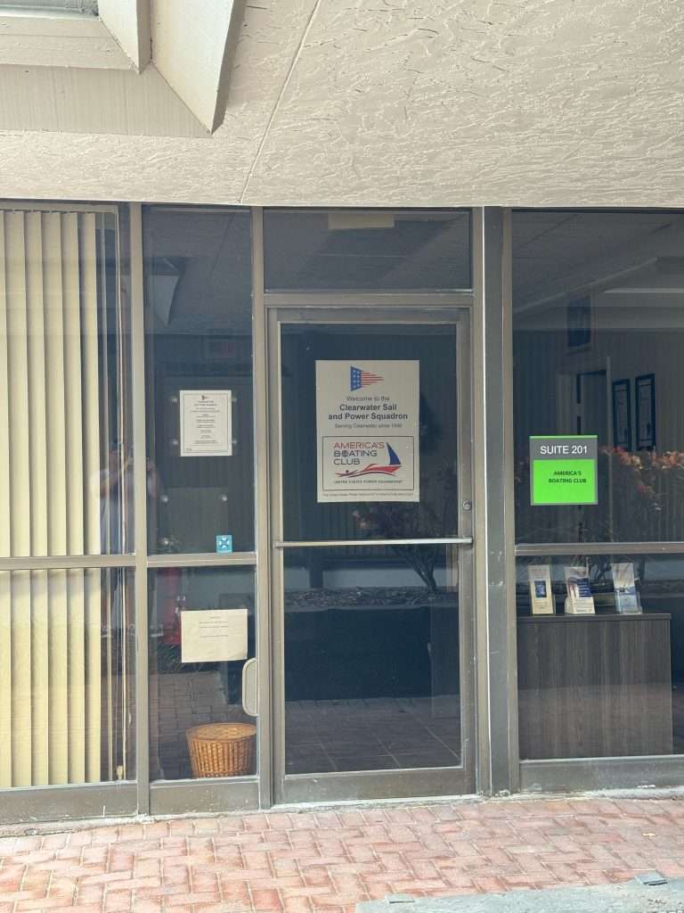 Front entrance of America's Boating Club of Clearwater training facility in Clearwater, Florida